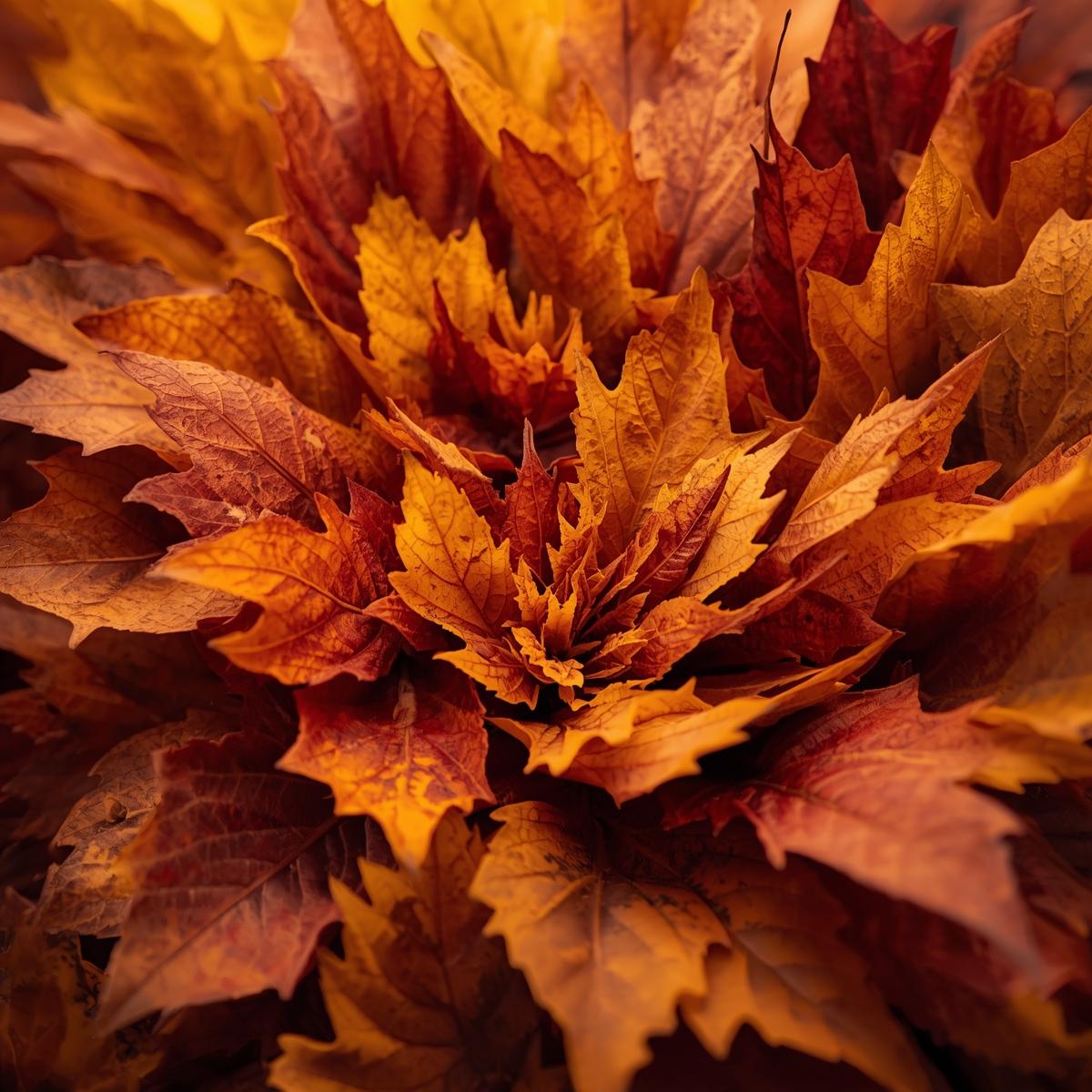 Höstens färger - Bladkonst
